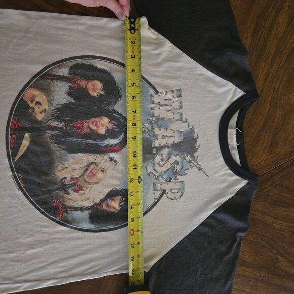 Ultra Rare W.A.S.P. 80s Glam Rock Last Commando Concert/Tour 3/4 Jersey Shirt! - Picture 8 of 16